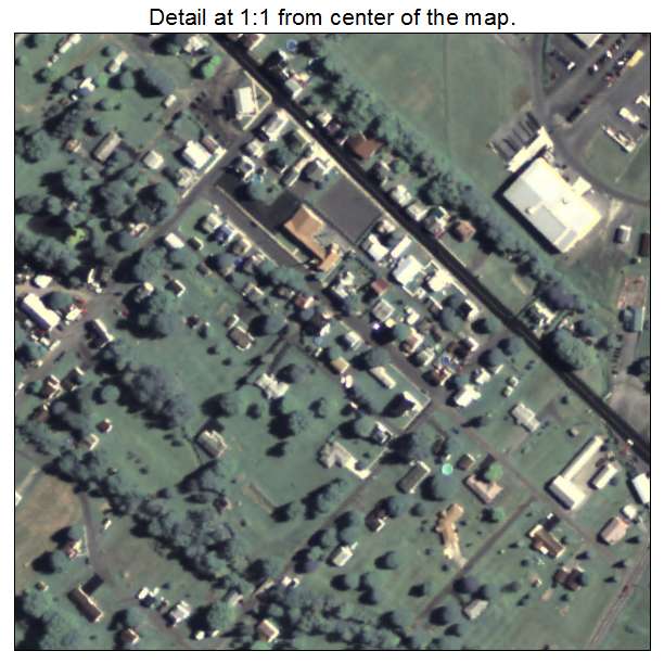 Pleasantville, Pennsylvania aerial imagery detail
