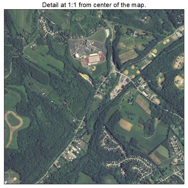 Plum, Pennsylvania aerial imagery detail