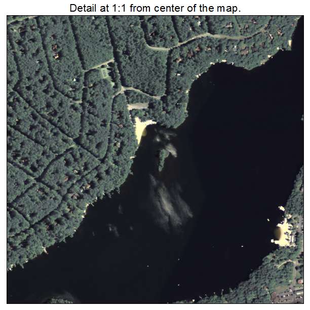 Pocono Pines, Pennsylvania aerial imagery detail