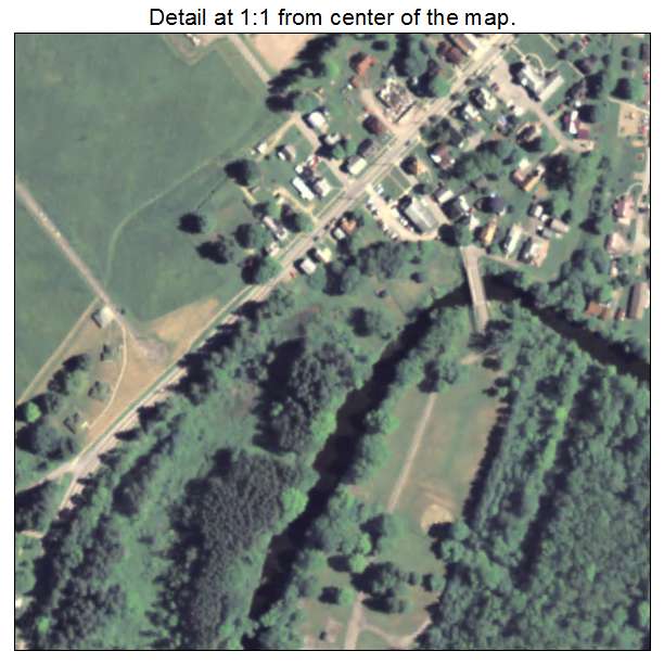 Polk, Pennsylvania aerial imagery detail