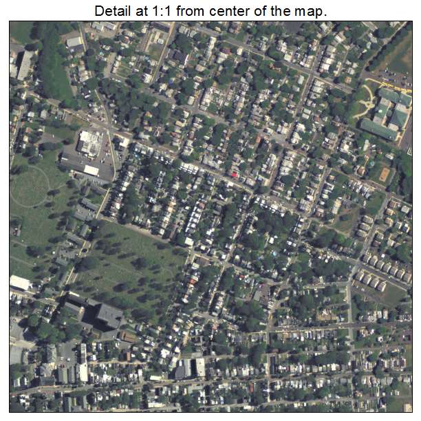 Pottstown, Pennsylvania aerial imagery detail