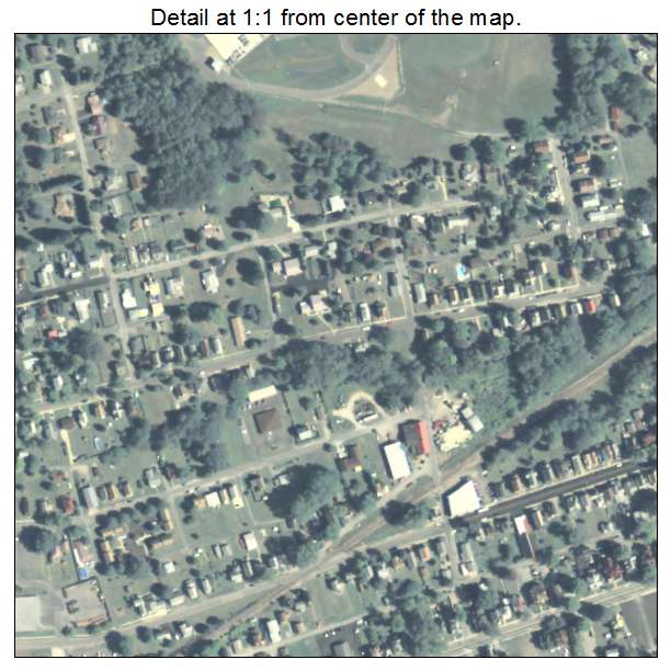 Punxsutawney, Pennsylvania aerial imagery detail