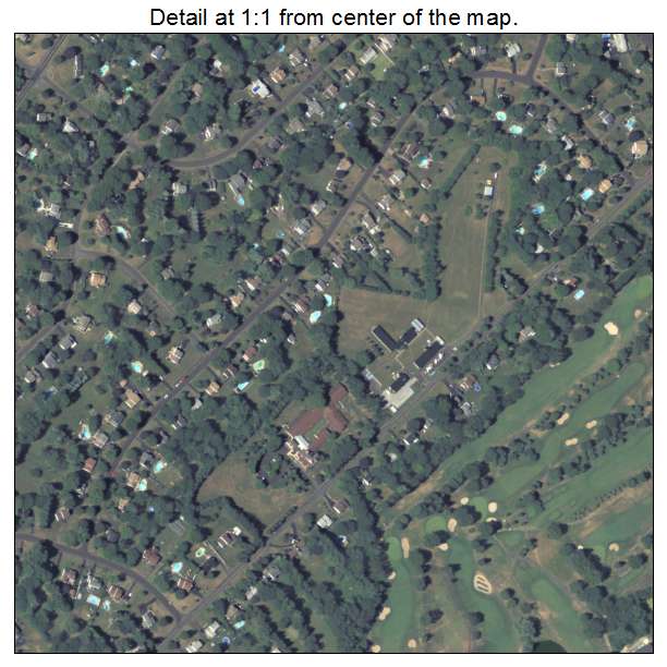 Richboro, Pennsylvania aerial imagery detail
