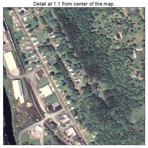 Ridgway, Pennsylvania aerial imagery detail