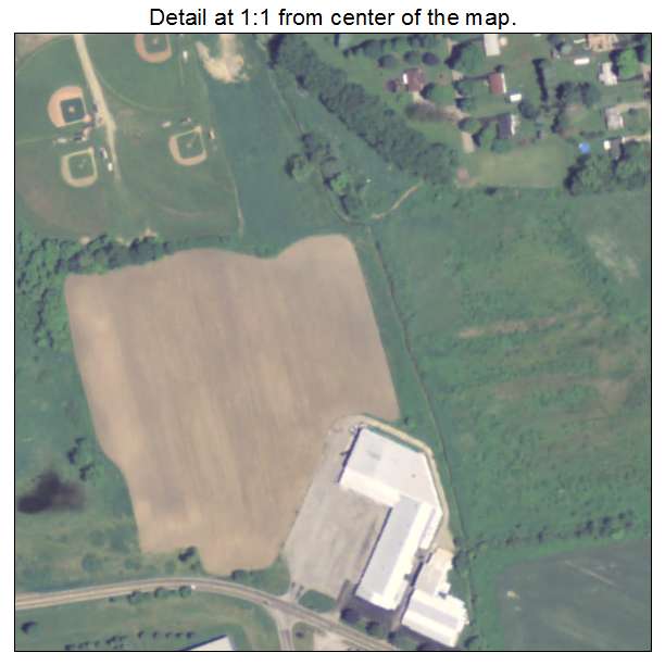 Saegertown, Pennsylvania aerial imagery detail