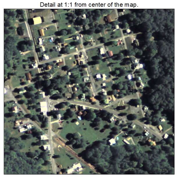 Saltillo, Pennsylvania aerial imagery detail