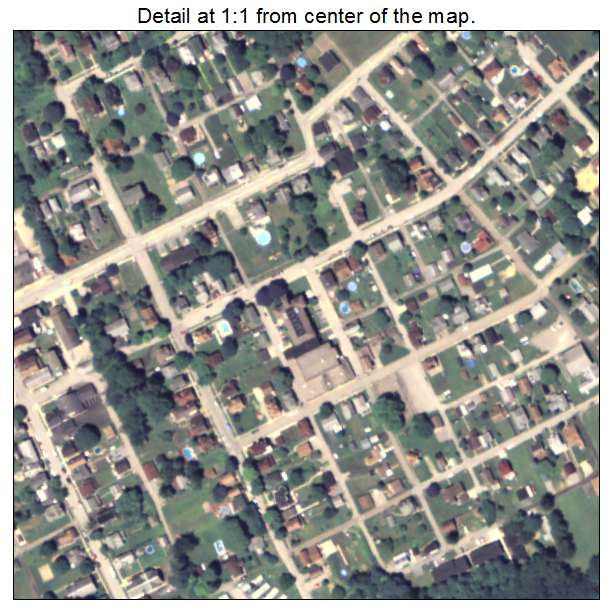 Saltsburg, Pennsylvania aerial imagery detail
