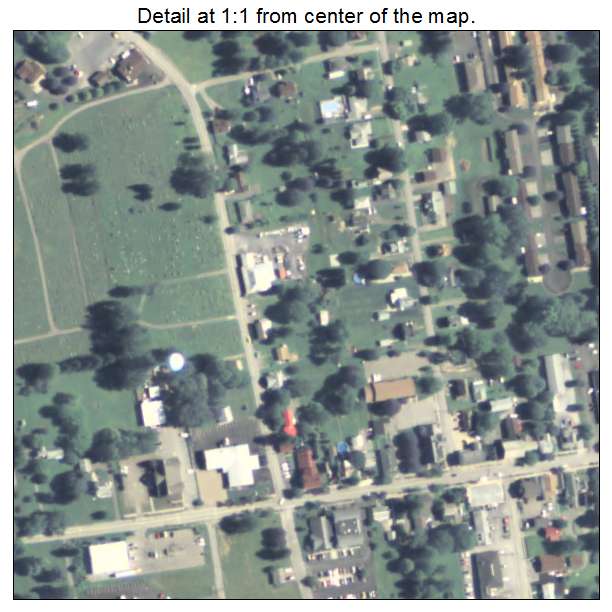 Saxonburg, Pennsylvania aerial imagery detail