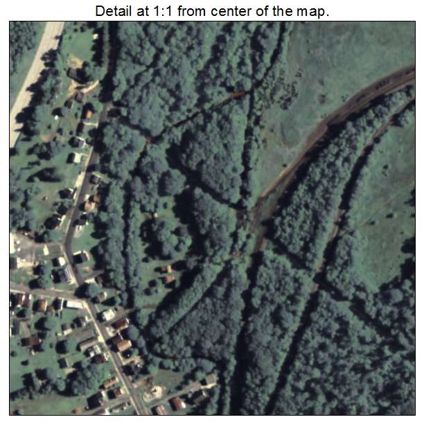 Scalp Level, Pennsylvania aerial imagery detail