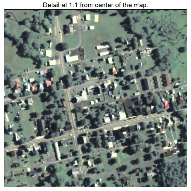 Schellsburg, Pennsylvania aerial imagery detail