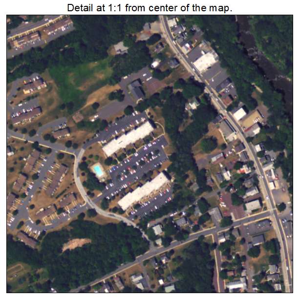 Schwenksville, Pennsylvania aerial imagery detail