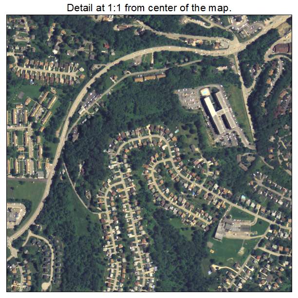 Scott Township, Pennsylvania aerial imagery detail