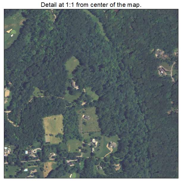 Sewickley Heights, Pennsylvania aerial imagery detail