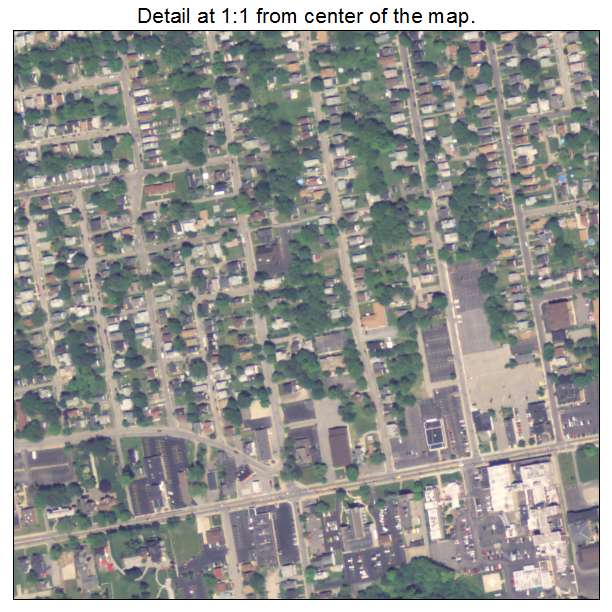 Sharon, Pennsylvania aerial imagery detail