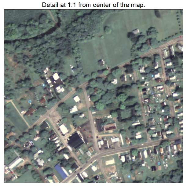 Shinglehouse, Pennsylvania aerial imagery detail
