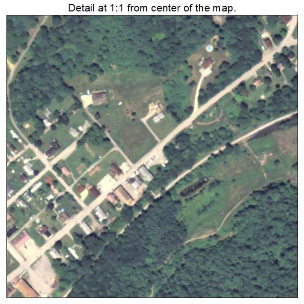 Slickville, Pennsylvania aerial imagery detail