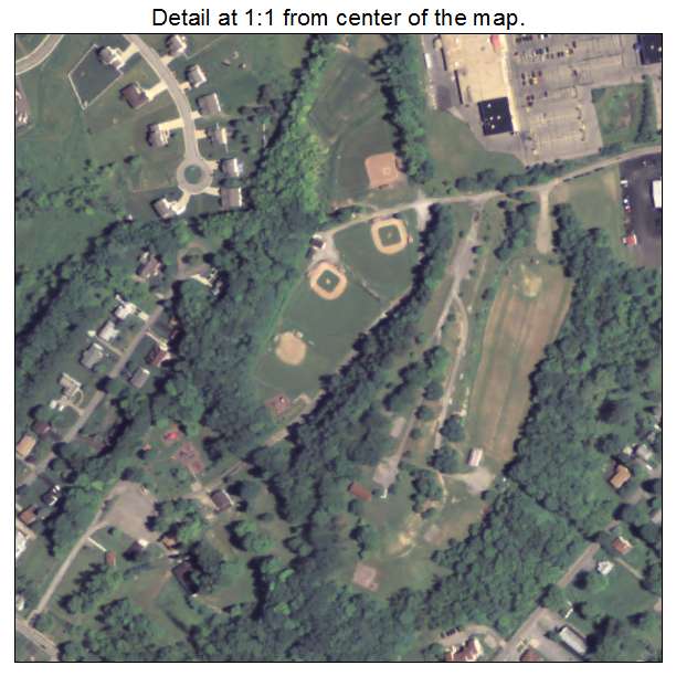 Slippery Rock, Pennsylvania aerial imagery detail
