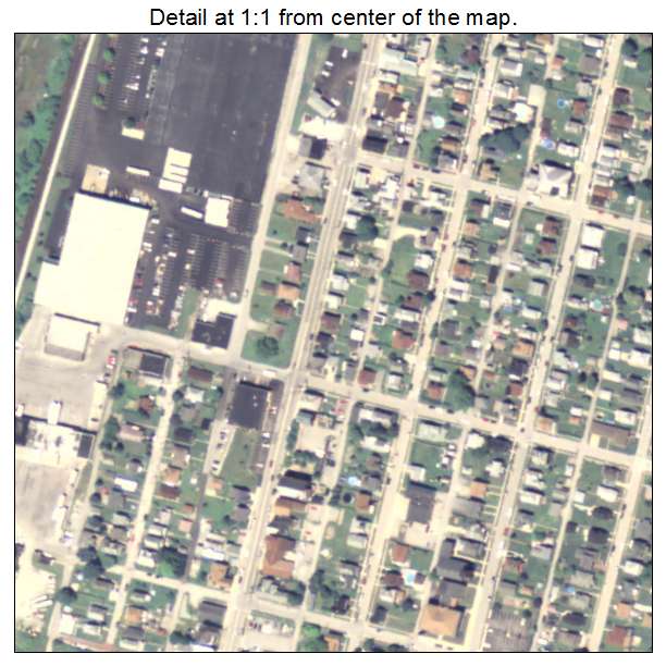 South Greensburg, Pennsylvania aerial imagery detail