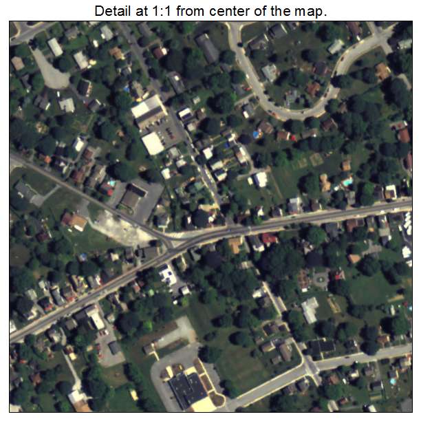 Strasburg, Pennsylvania aerial imagery detail