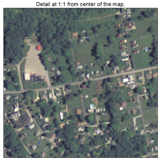 Sutersville, Pennsylvania aerial imagery detail