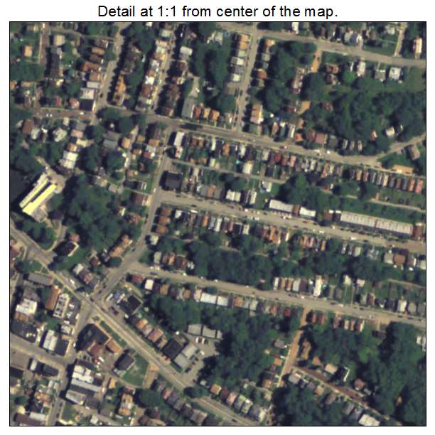 Swissvale, Pennsylvania aerial imagery detail