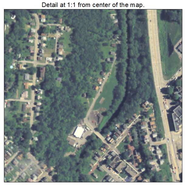 Tarentum, Pennsylvania aerial imagery detail