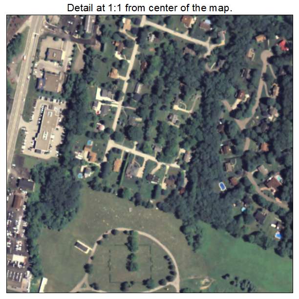 Thompsonville, Pennsylvania aerial imagery detail