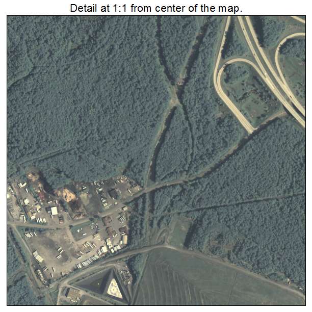 Throop, Pennsylvania aerial imagery detail