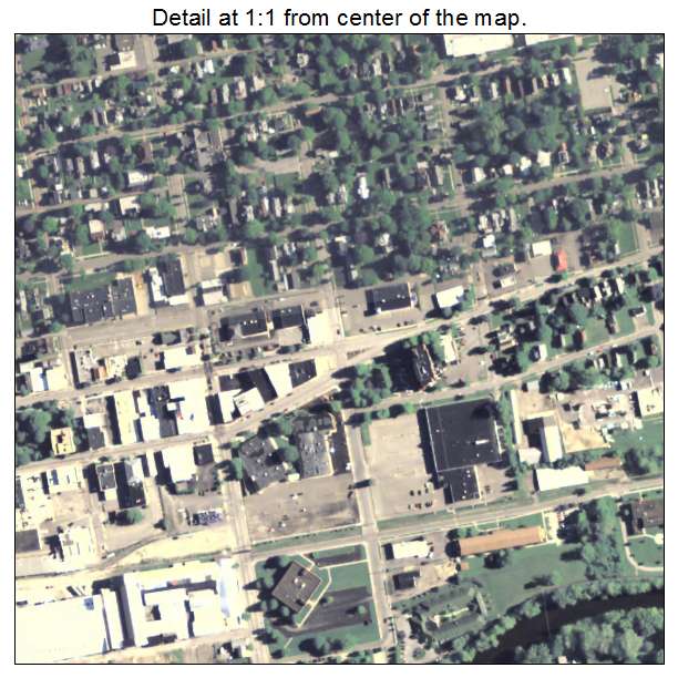 Titusville, Pennsylvania aerial imagery detail