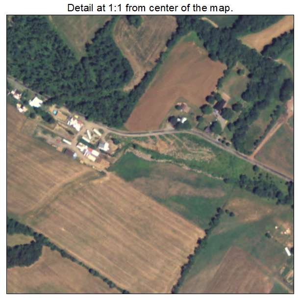 Troxelville, Pennsylvania aerial imagery detail