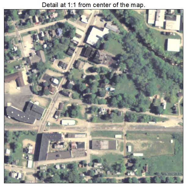 Union City, Pennsylvania aerial imagery detail