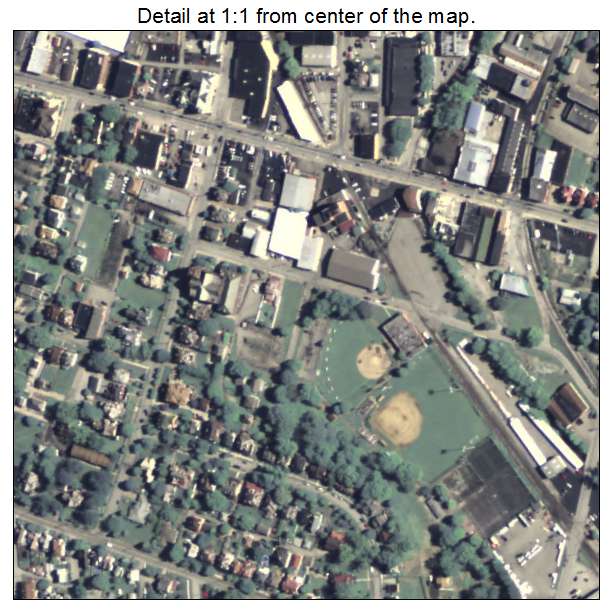 Uniontown, Pennsylvania aerial imagery detail