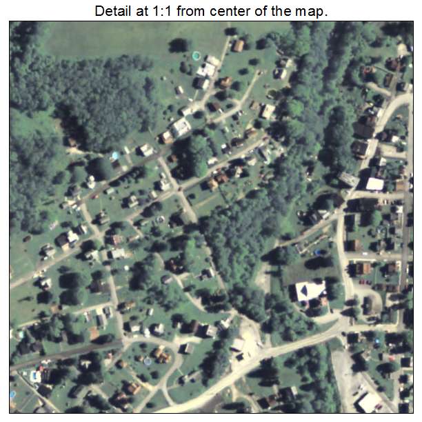 Vanderbilt, Pennsylvania aerial imagery detail