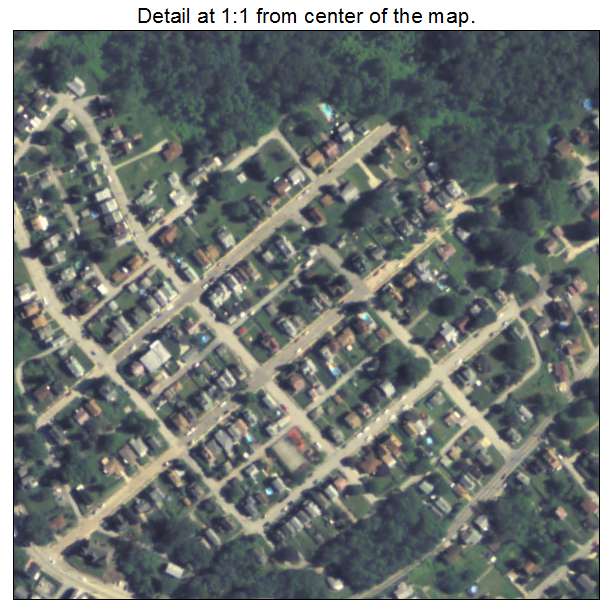 Versailles, Pennsylvania aerial imagery detail