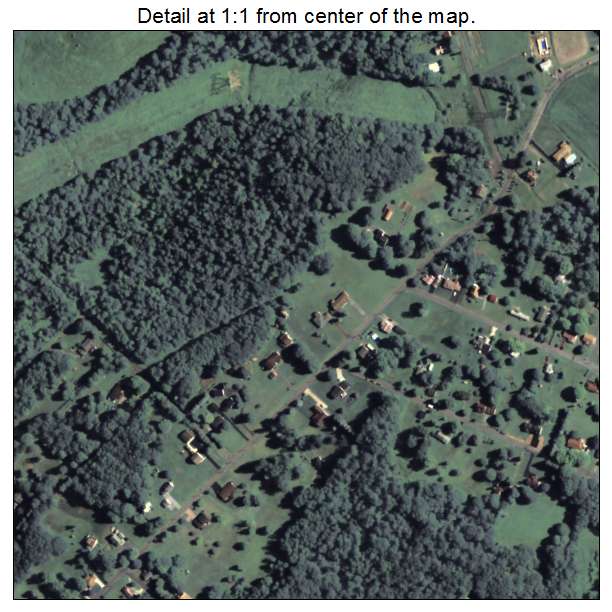 Vinco, Pennsylvania aerial imagery detail