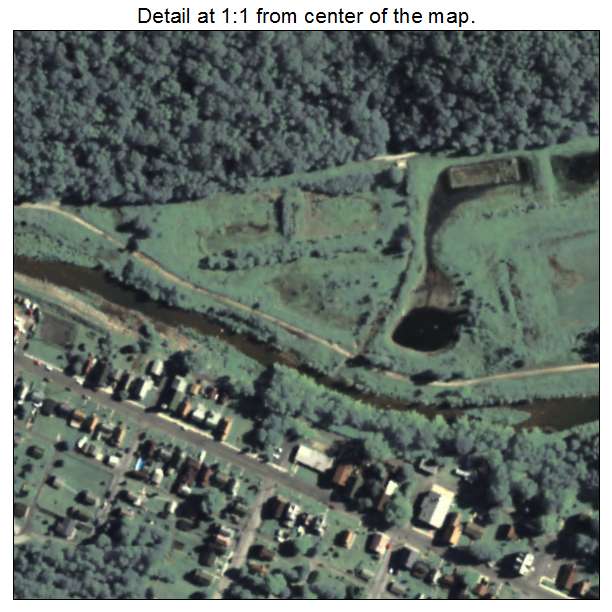 Vintondale, Pennsylvania aerial imagery detail