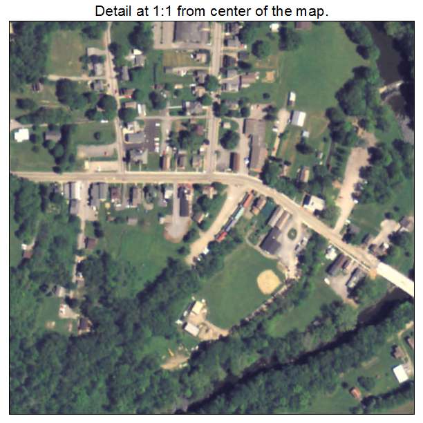 Volant, Pennsylvania aerial imagery detail