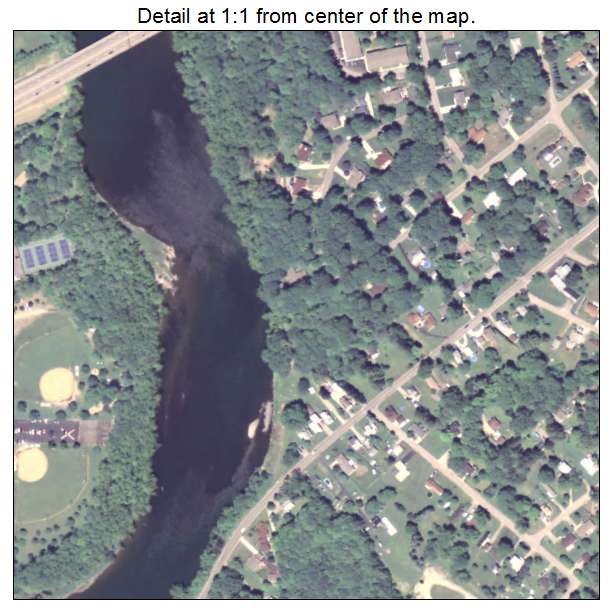 Warren South, Pennsylvania aerial imagery detail