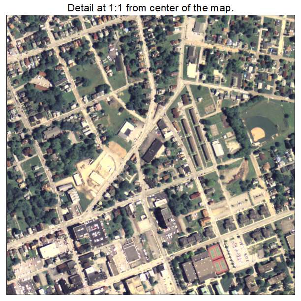Washington, Pennsylvania aerial imagery detail