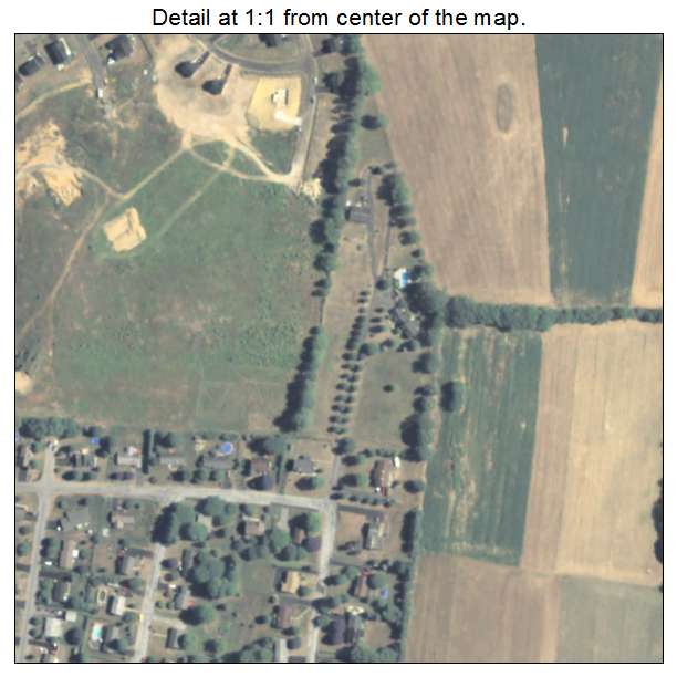 Wayne Heights, Pennsylvania aerial imagery detail