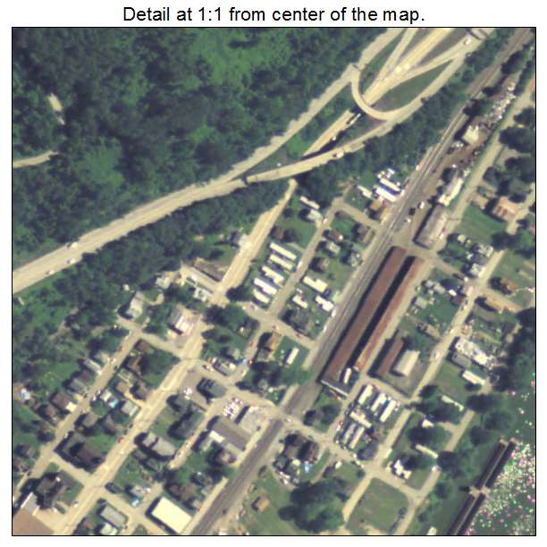West Elizabeth, Pennsylvania aerial imagery detail