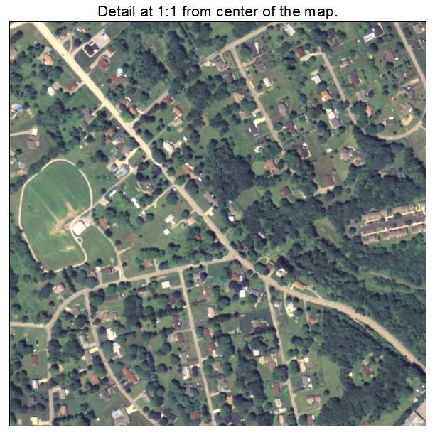 West Hills, Pennsylvania aerial imagery detail