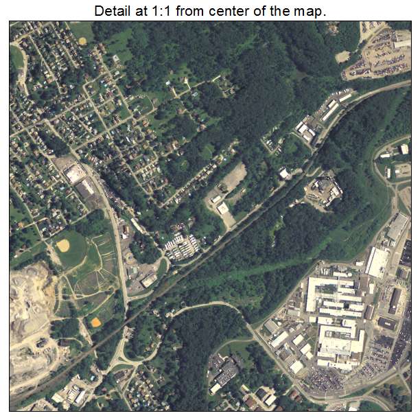 West Mifflin, Pennsylvania aerial imagery detail