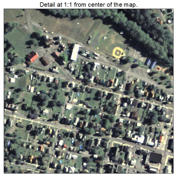Williamsburg, Pennsylvania aerial imagery detail