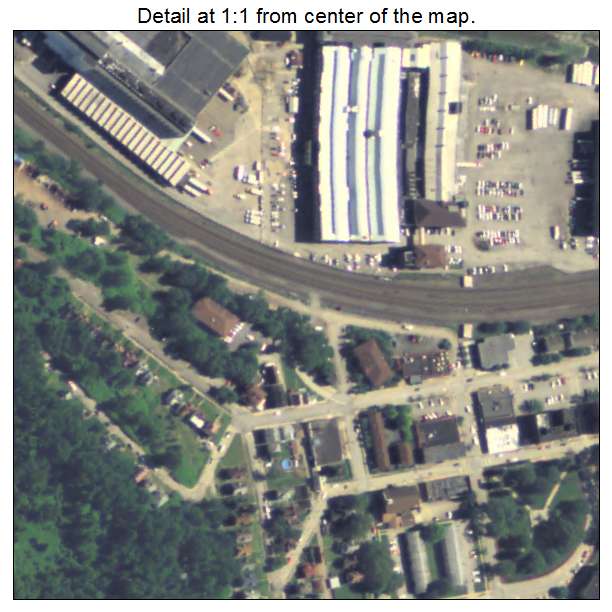 Wilmerding, Pennsylvania aerial imagery detail