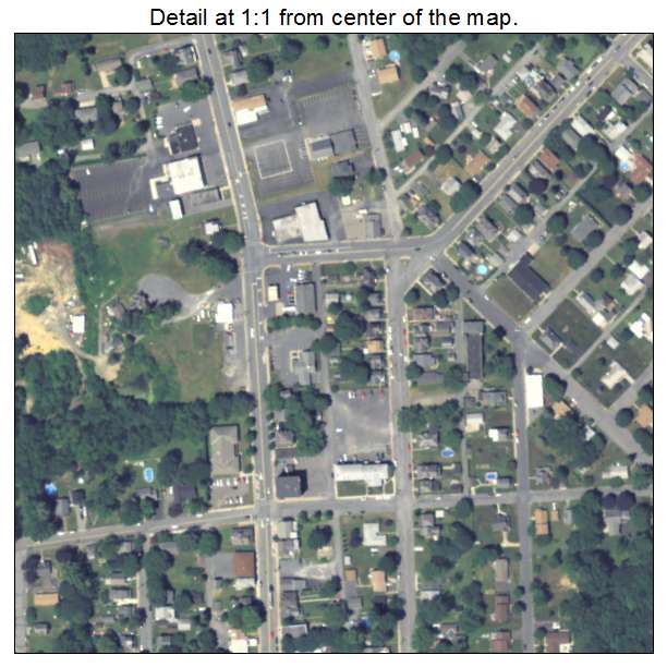 Wind Gap, Pennsylvania aerial imagery detail