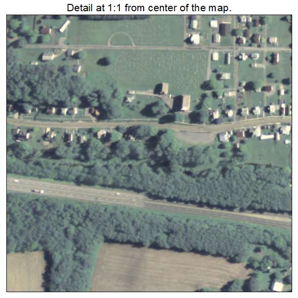 Worthington, Pennsylvania aerial imagery detail