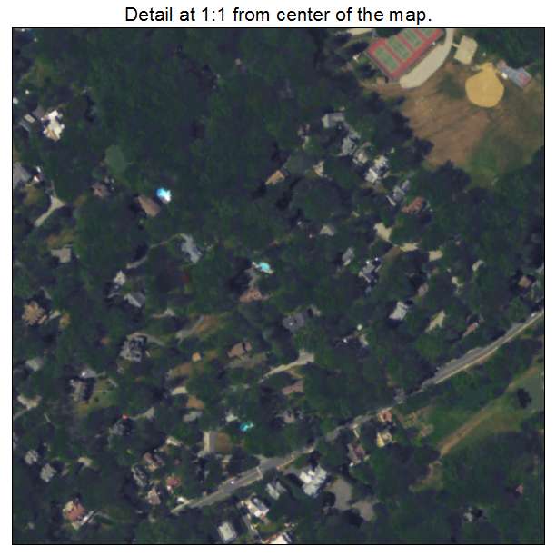 Wyncote, Pennsylvania aerial imagery detail