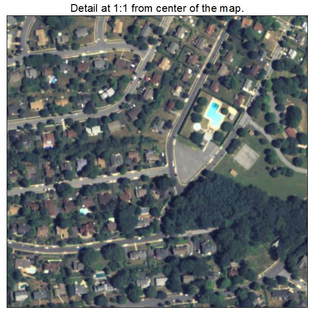 Wyomissing Hills, Pennsylvania aerial imagery detail