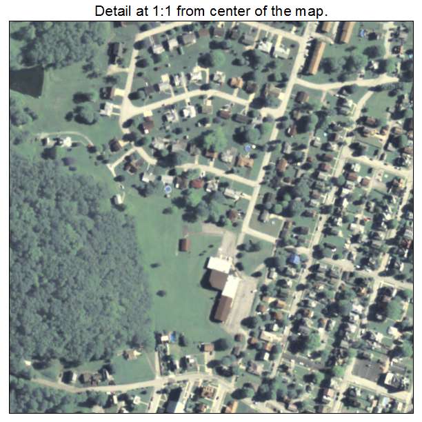 Youngwood, Pennsylvania aerial imagery detail